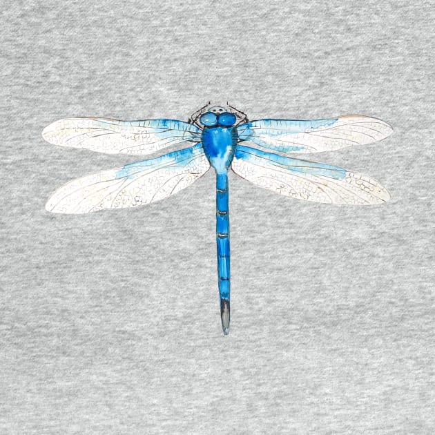 blue dragonfly painting by colorandcolor